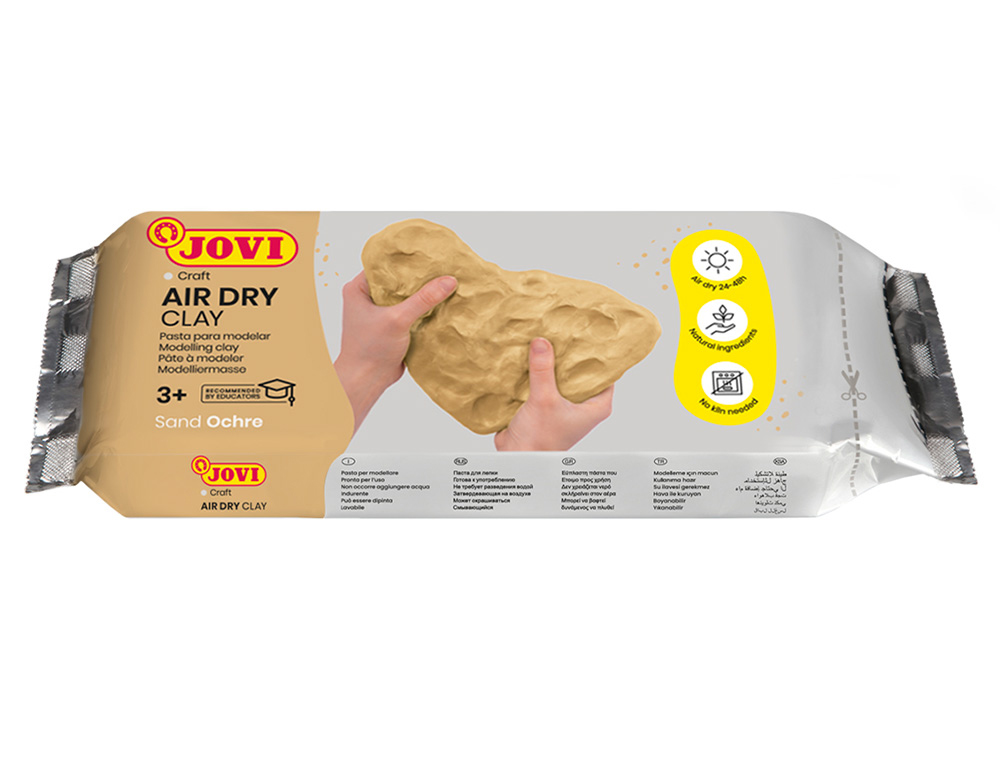 Pasta para modelar jovi air dry clay 250 gr color ocre