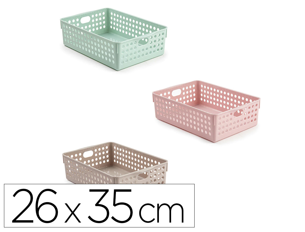 Cesta ordenacion plastiforte atlas nº 4 260x350 mm colores surtidos