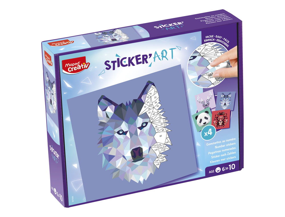 Juego maped creativo sticker´art pegatinas al numero