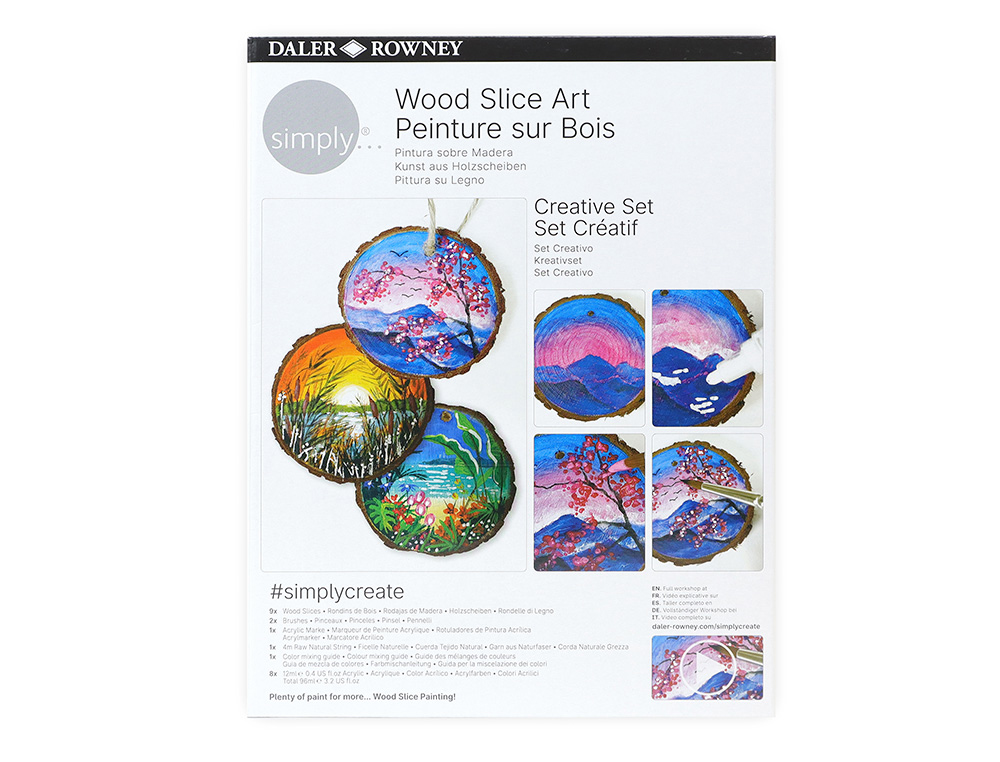 Set de pintura daler rowney simply creativo pintura madera