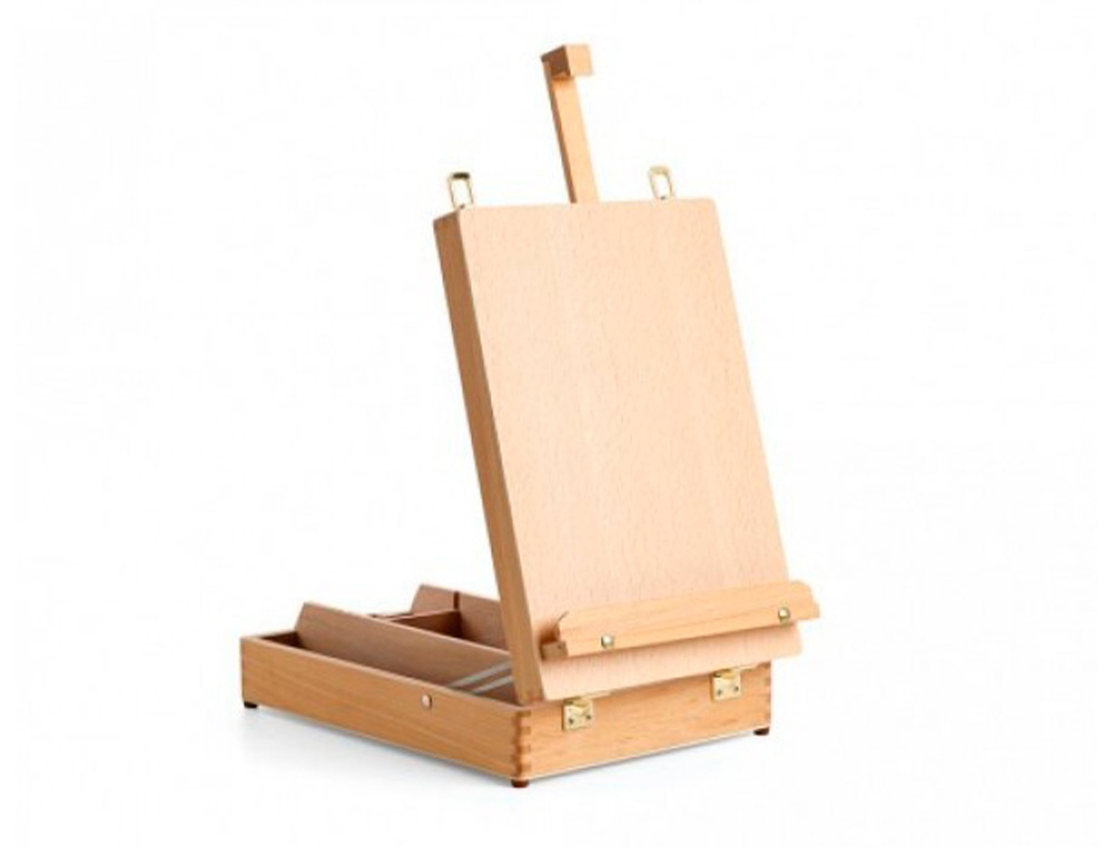 Caballete pintor winsor&newton liffey madera sobremesa caja
