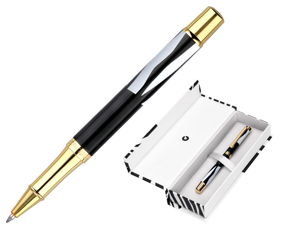 Roller belius dualita cuerpo blanco color negro tinta negra caja de diseño