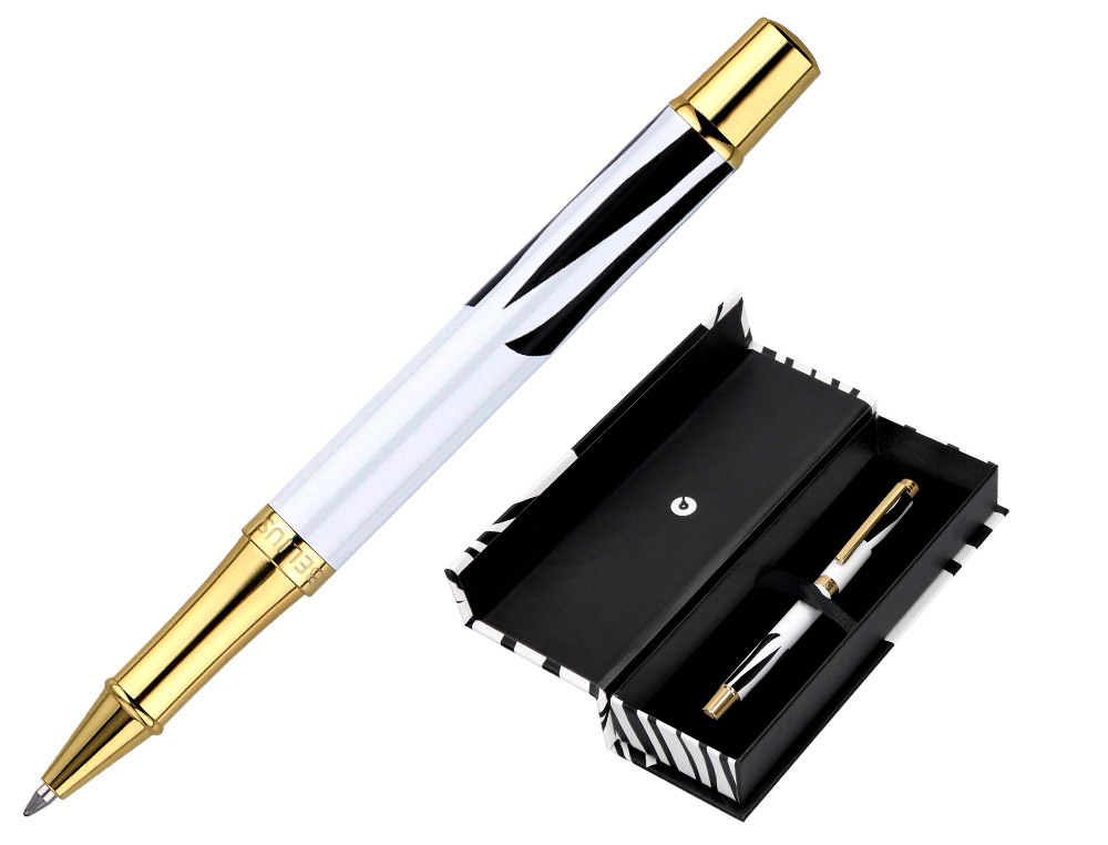 Roller belius dualita cuerpo negro color blanco tinta negra caja de diseño