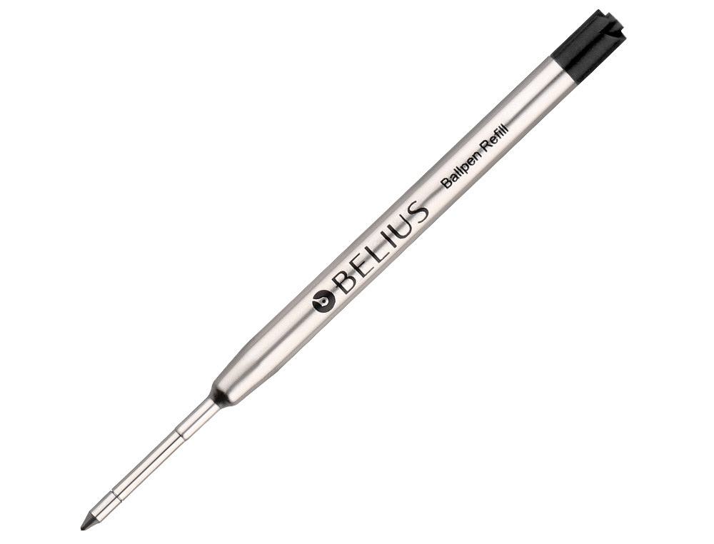 Recambio boligrafo belius negro 0,8 mm caja 3 unidades