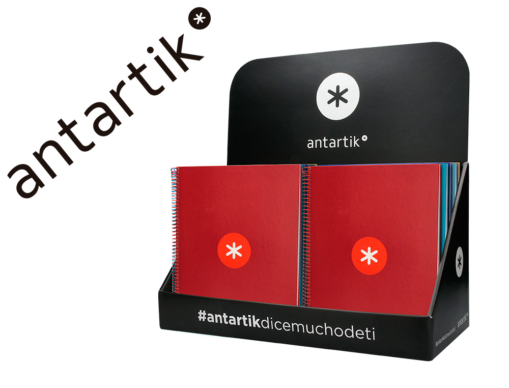 Cuaderno espiral a4 micro antartik tapa forrada 80h 90grcuadro 5mm 1 banda 4 taladros exp. 20 unidades