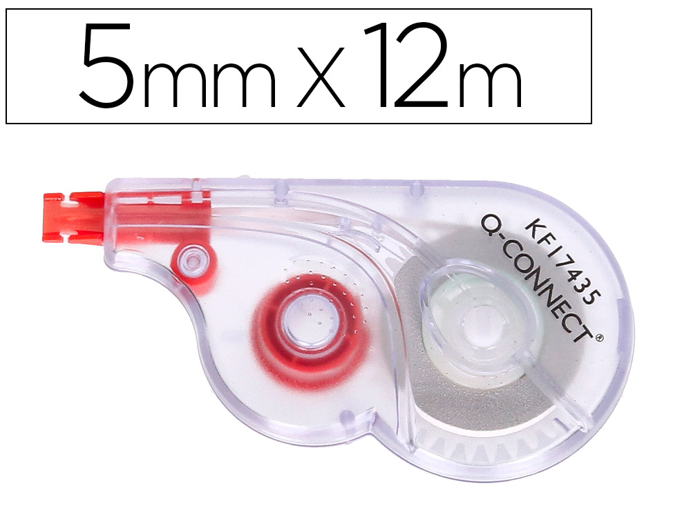 Corrector q-connect cinta blanco 5 mm x 12 mt