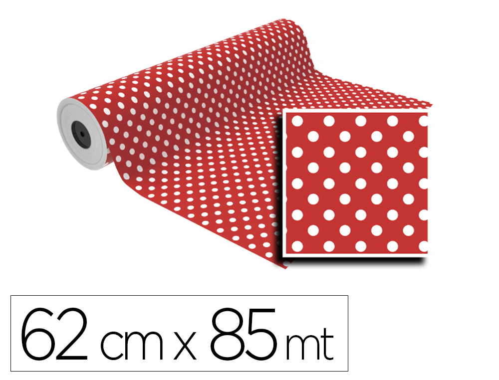 Papel de regalo basika ln1501-ai bobina ancho 62 cm longitud 85 m peso 4 kg gramaje 60 gr