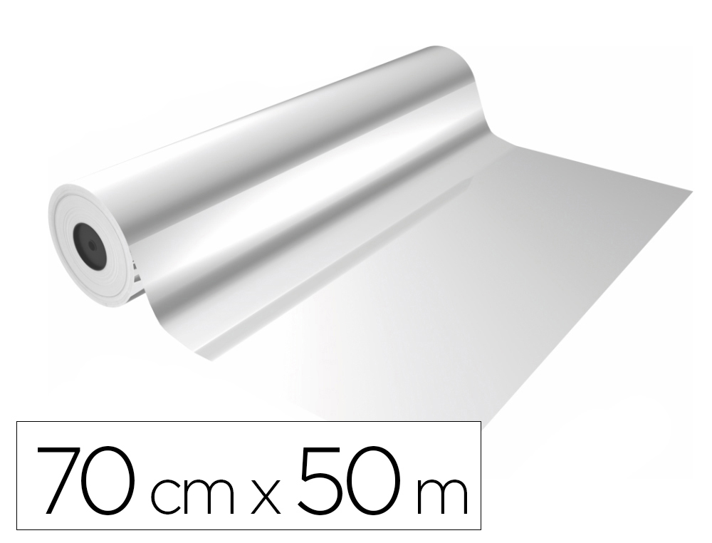 Papel de regalo basika polipropileno transparente bobina ancho 70 cm longitud 50 mt