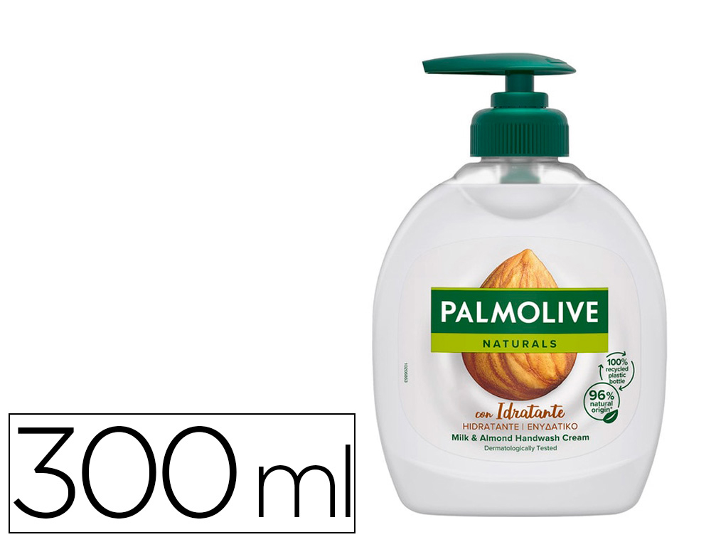 Jabon liquido lavamanos palmolive crema leche de almendra bote de 300 ml