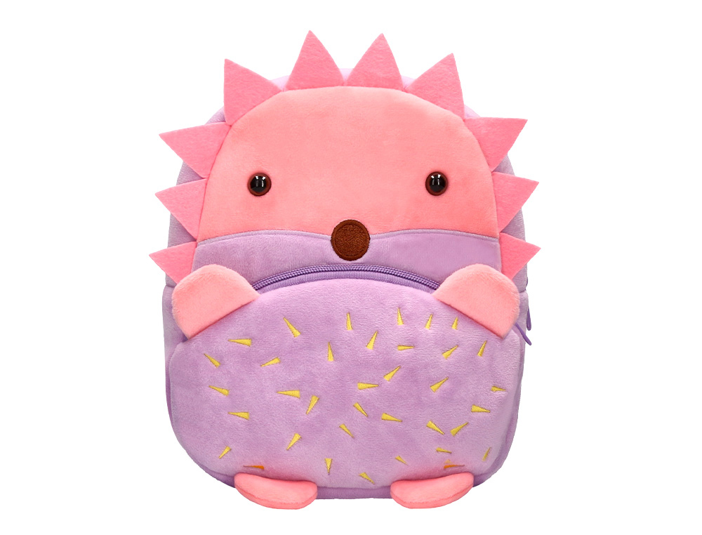 Mochila preescolar liderpapel peluche infantil erizo 260x100x240 mm