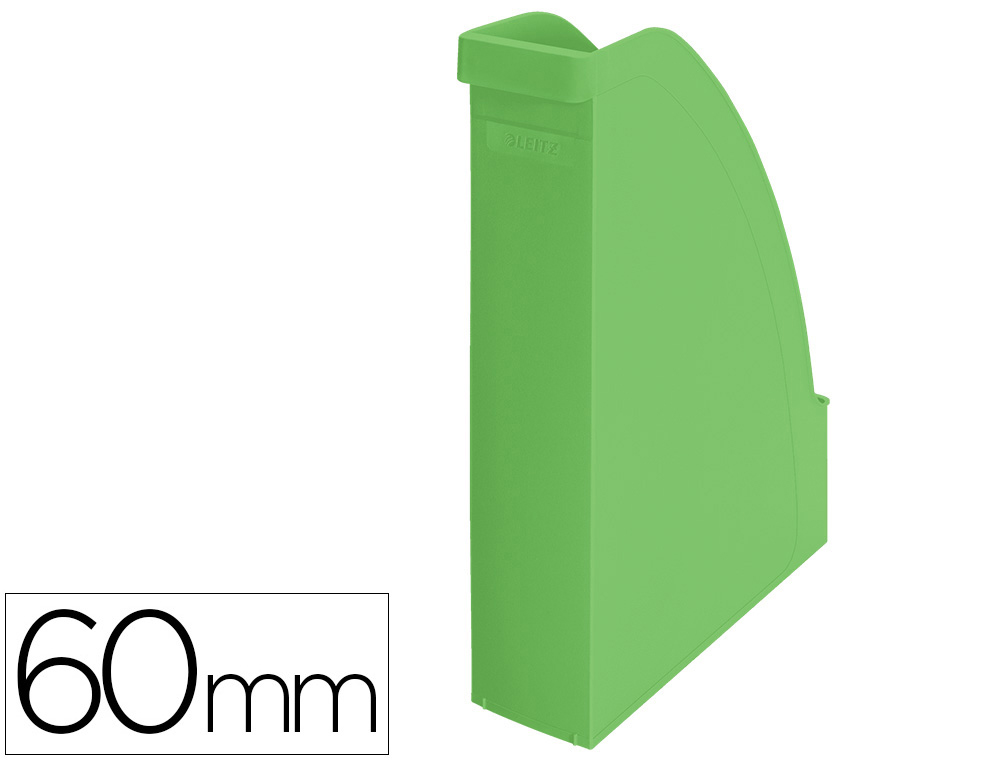 Revistero leitz recycle plastico lomo 60 mm verde 78x308x278 mm