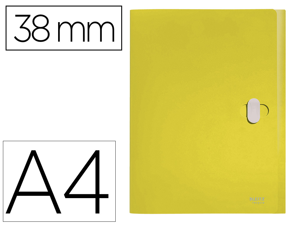 Carpeta de proyectos leitz recycle din a4 polipropileno lomo 38 mm amarillo