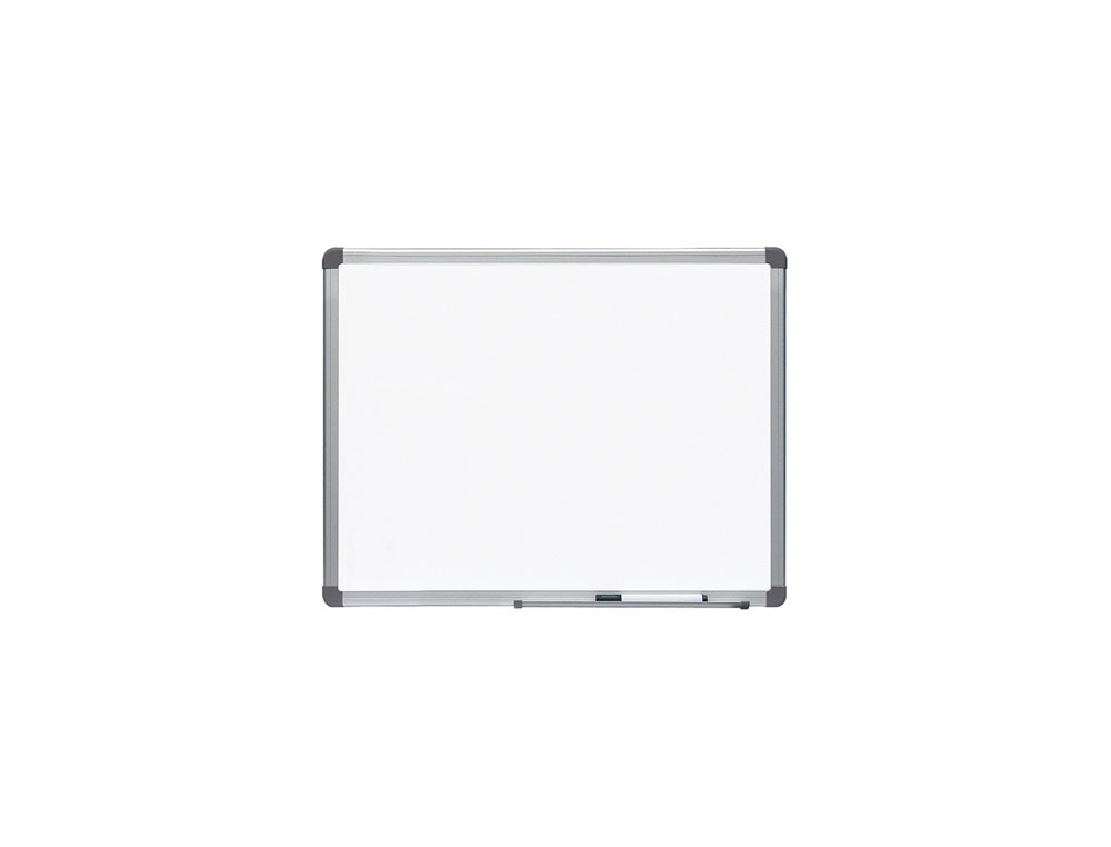 Pizarra blanca rocada lacada magnetica marco aluminio con cantoneras 45x60 cm