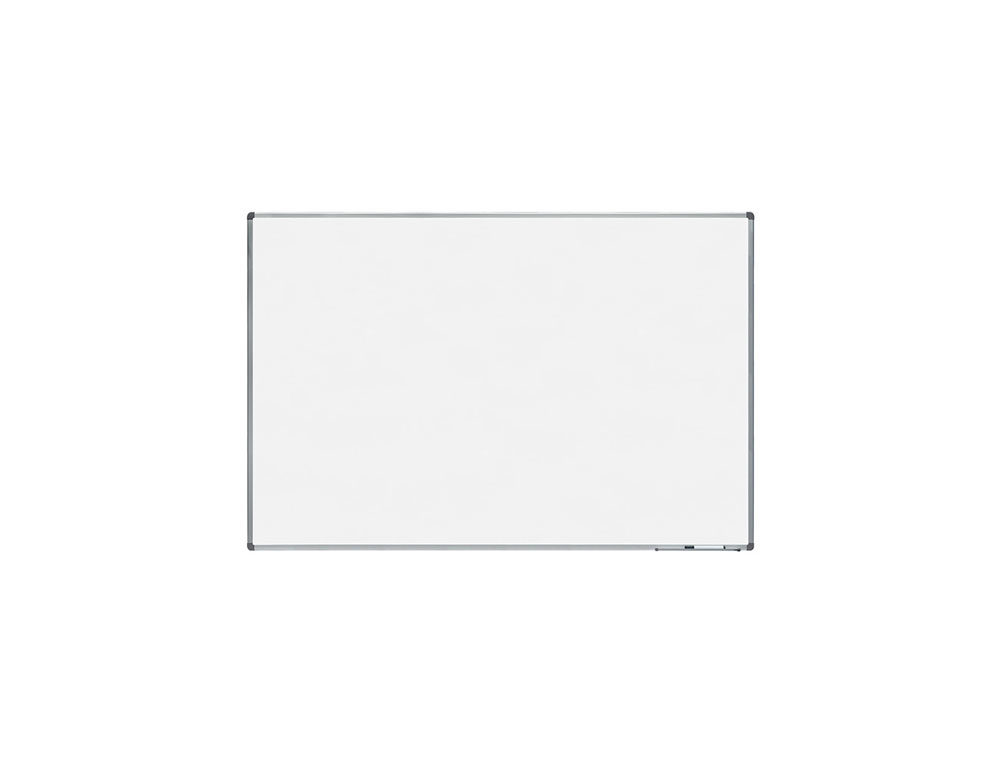 Pizarra blanca rocada lacada magnetica marco aluminio con cantoneras 120x180 cm