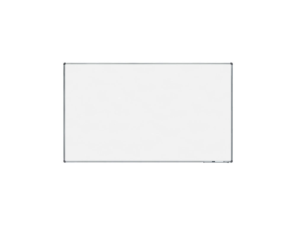 Pizarra blanca rocada lacada magnetica marco aluminio con cantoneras 120x200 cm