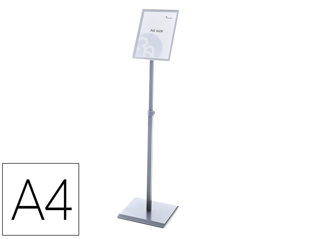 Expositor rocada de suelo magnetico rotativo 90 horizontal/vertical altura ajustable din a4