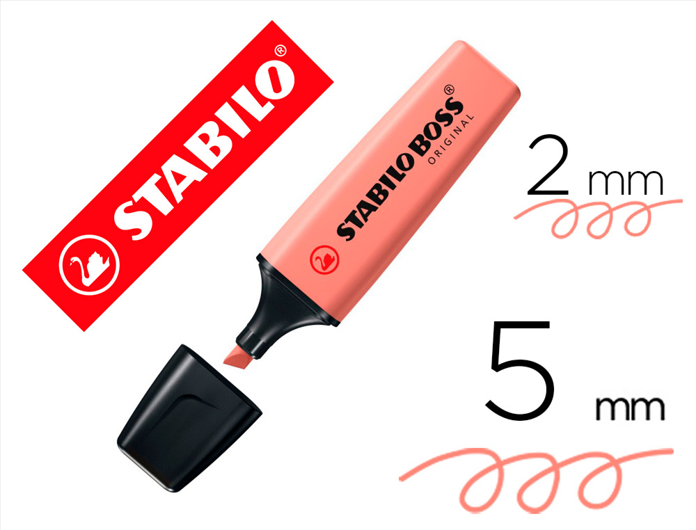 Rotulador stabilo boss pastel fluorescente 70 nature colors siena