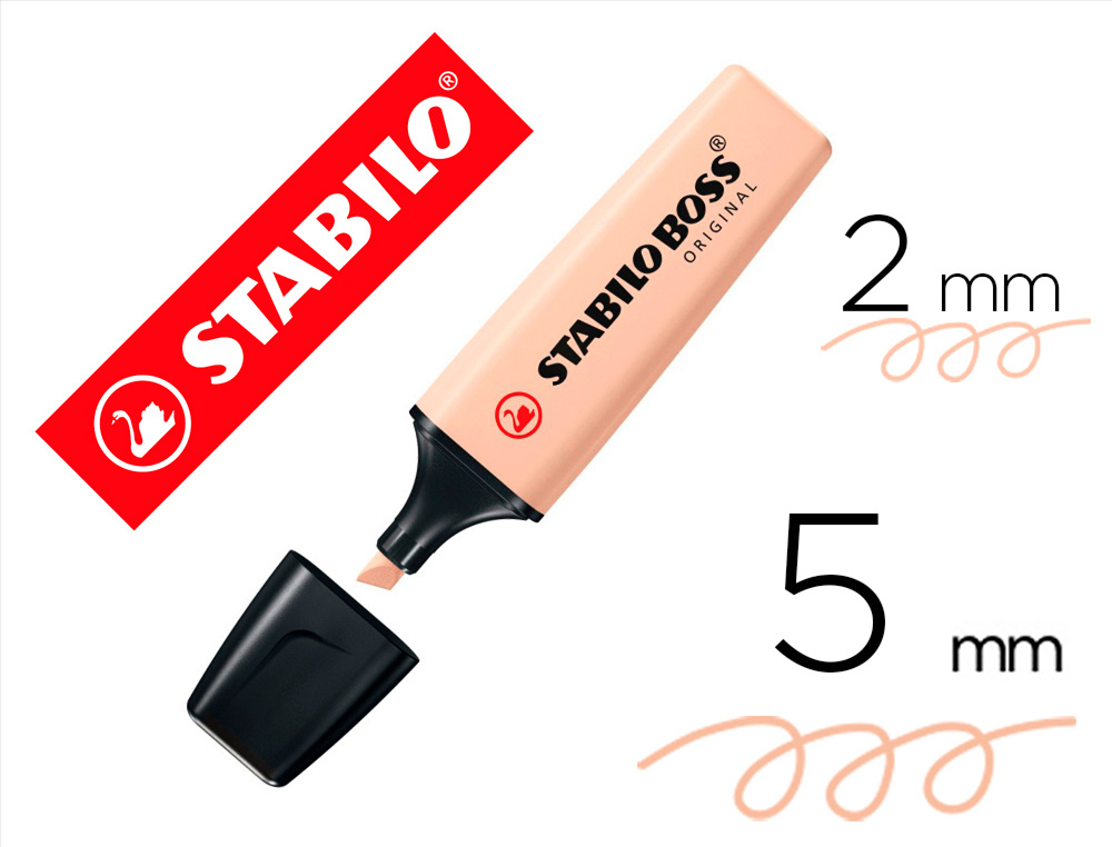 Rotulador stabilo boss pastel fluorescente 70 nature colors beige
