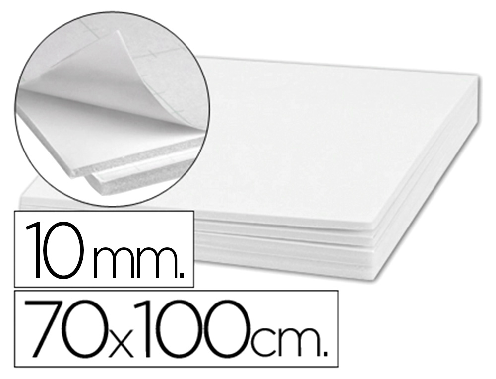 Carton pluma liderpapel blanco doble cara 70x100cm espesor 10 mm