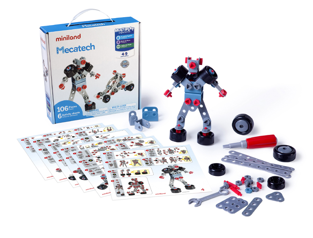 Juego didactico miniland mecatech 106 piezas