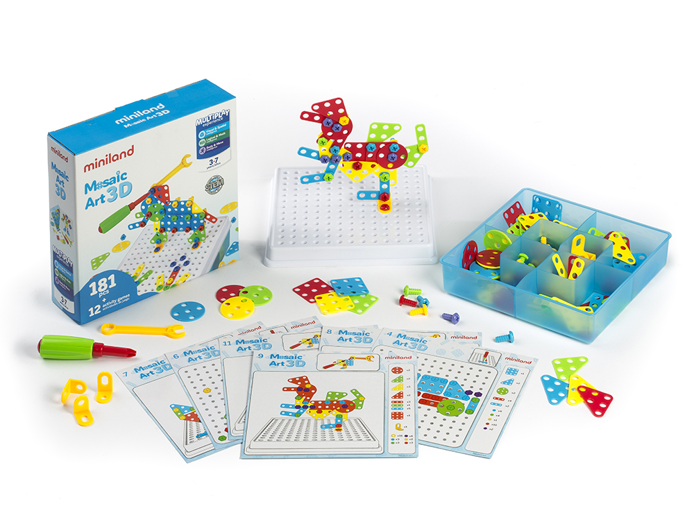 Juego didactico miniland mosaic art 3d 180 piezas