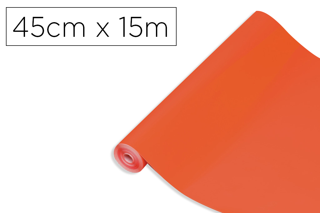 Rollo adhesivo d-c-fix naranja ancho 45 cm largo 15 mt