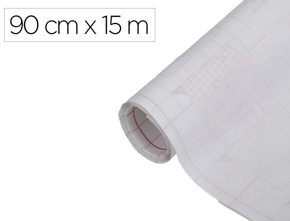 Rollo adhesivo d-c-fix blanco mate ancho 90 cm largo 15 mt