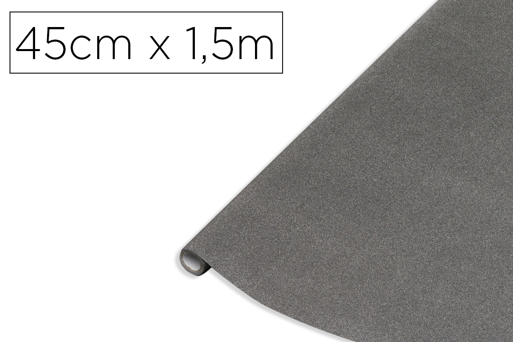 Rollo adhesivo d-c-fix antracita metal brillo ancho 45 cm largo 1,5 mt