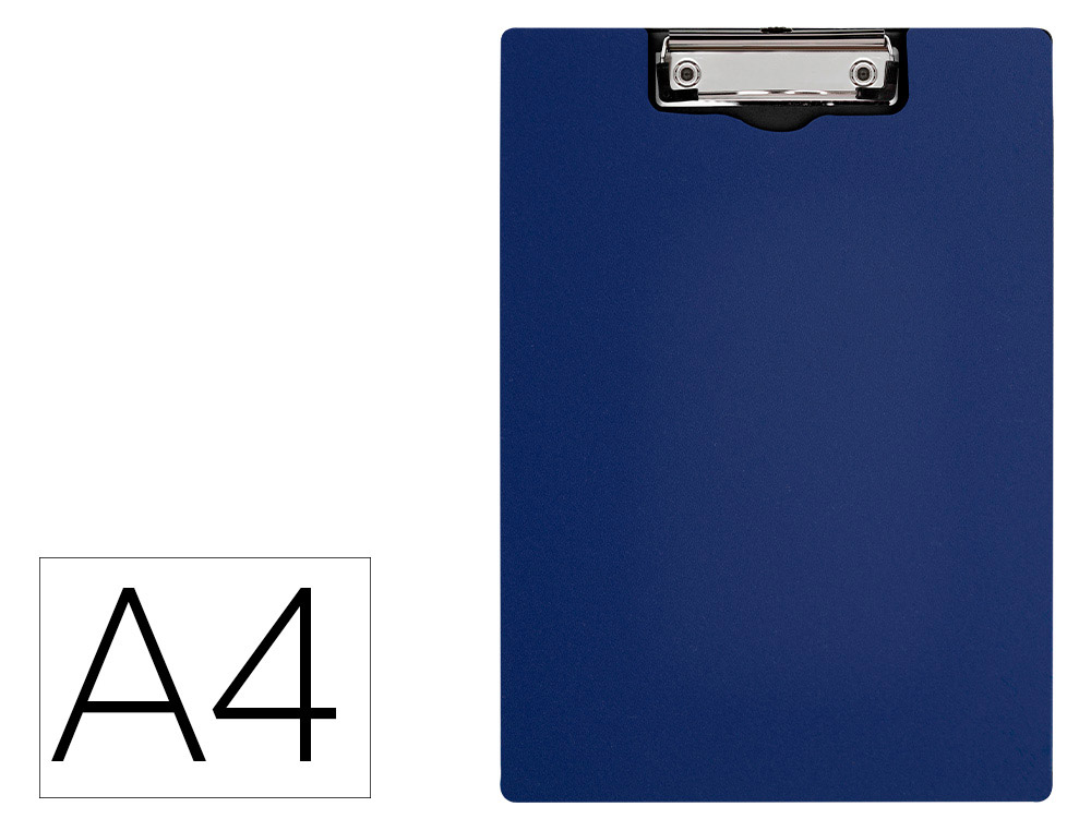 Carpeta q-connect miniclip superior din a4 plastico 50% reciclado azul grosor 2,1 mm