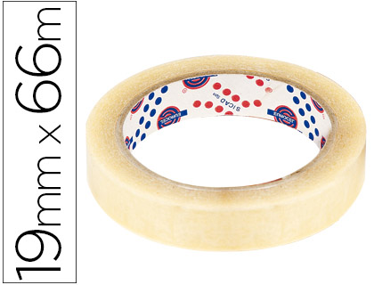Cinta adhesiva eurocel 66 mt x 19 mm