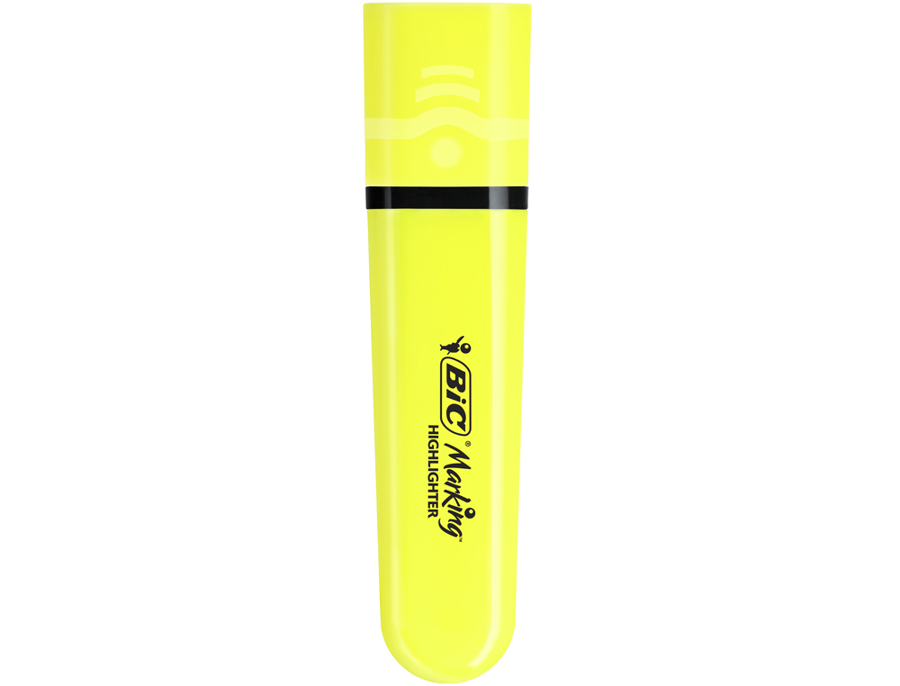 Rotulador bic flat fluorescente amarillo neon caja de 12 unidades