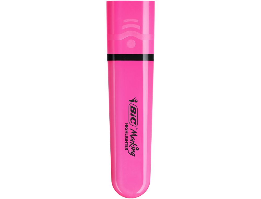Rotulador bic flat fluorescente rosa neon caja de 12 unidades
