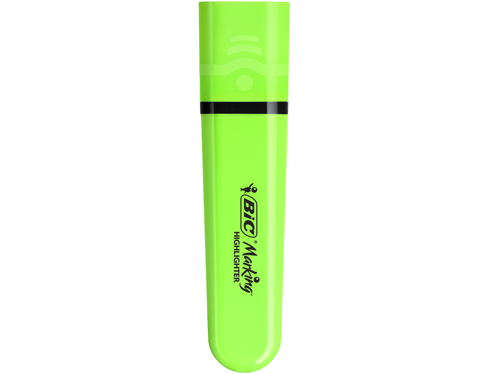 Rotulador bic flat fluorescente verde neon caja de 12 unidades
