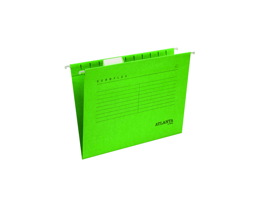 Carpeta colgante djois atlanta euroflex din a4 cartulina 100%reciclada fsc color verde caja de 25