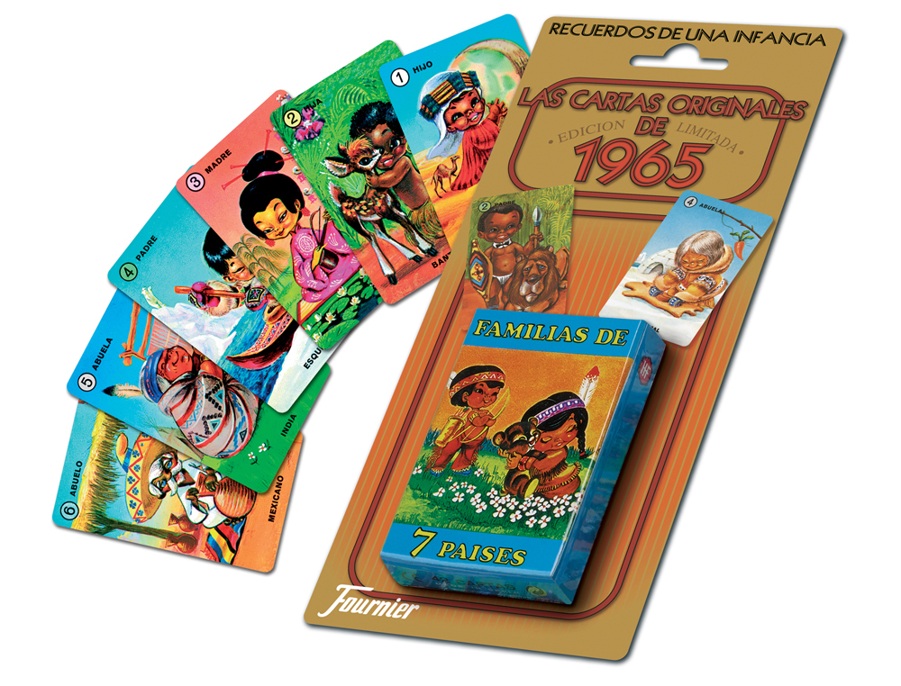 Baraja de cartas fournier infantil familias de 7 paises