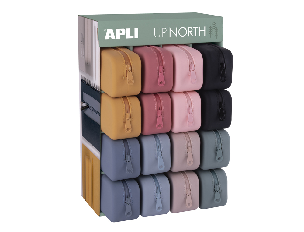 Bolso escolar portatodo apli up north silicona colores surtidos 75x185x55 mm