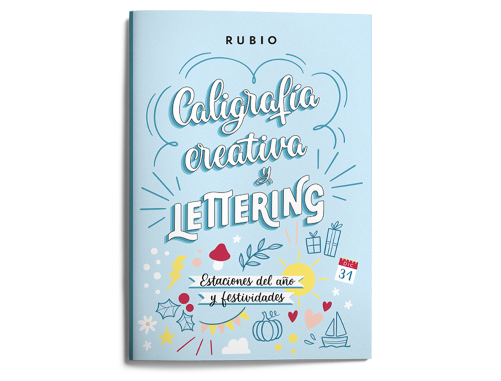 Cuaderno rubio lettering caligrafia creativa estaciones del año y festividades