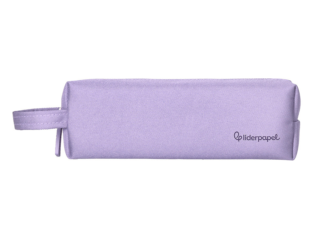 Estuche portatodo liderpapel classic rectangular con asa 210x70mm lila