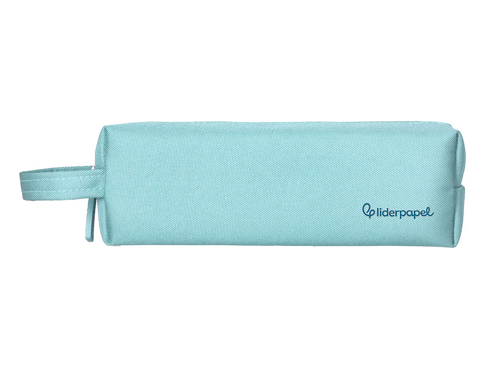 Estuche portatodo liderpapel classic rectangular con asa 210x70mm azul celeste