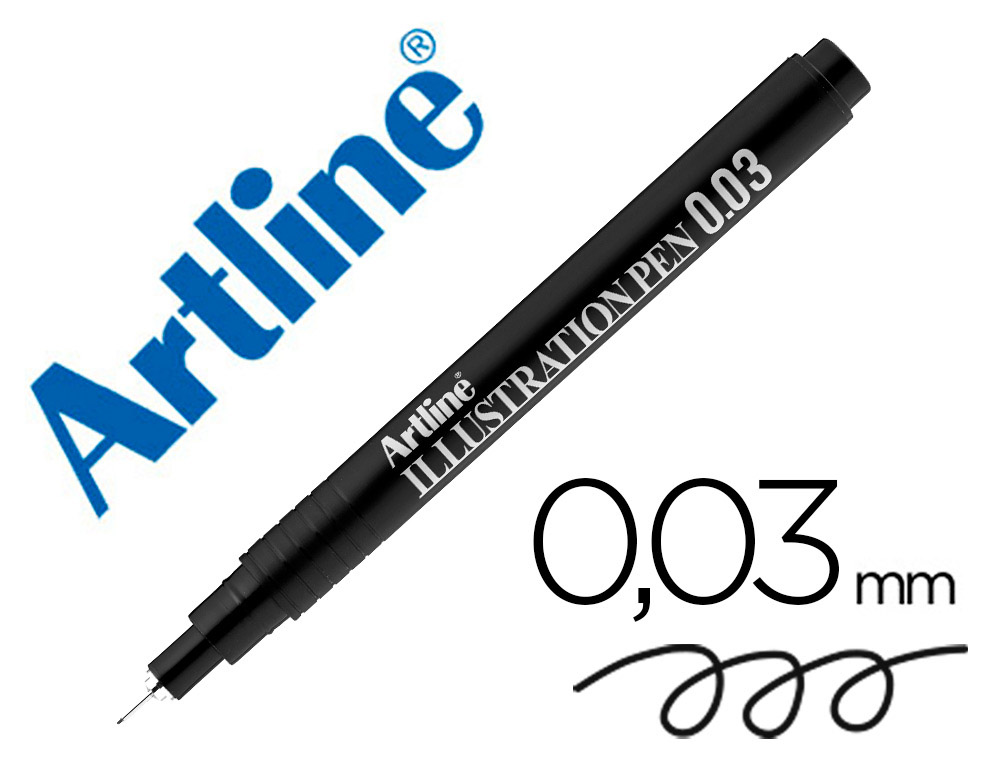 Rotulador artline calibrado micrometrico negro illustration pen ek-2803iln punta poliacetal 0,03mm