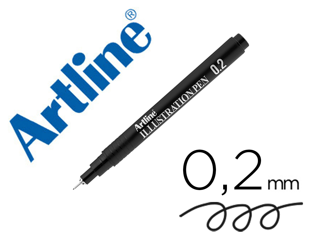 Rotulador artline calibrado micrometrico negro illustration pen ek-282iln punta poliacetal 0,2mm