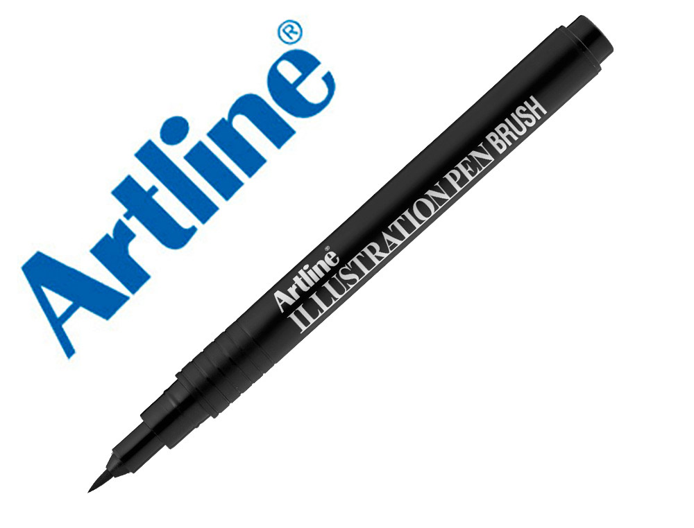 Rotulador artline brush negro illustration pen ek-28filn punta pincel