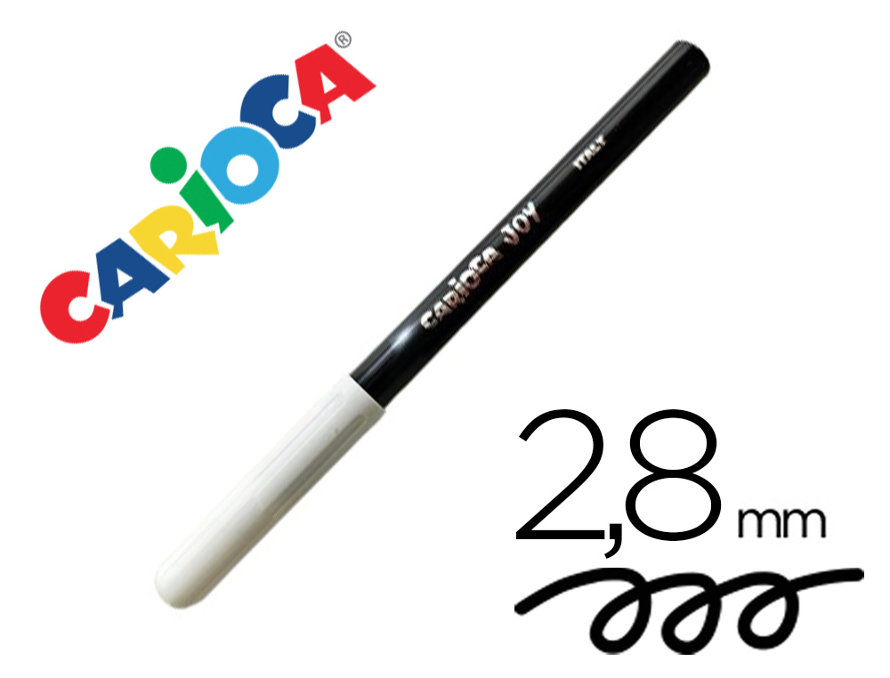Rotulador carioca joy punta fina 2,8 mm lavable color negro