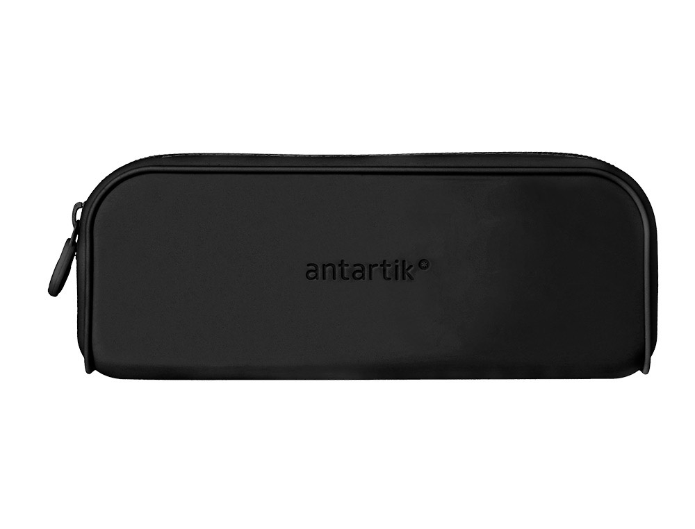 Estuche portatodo antartik prisma silicona soft rectangular 185x50x75 mm color negro