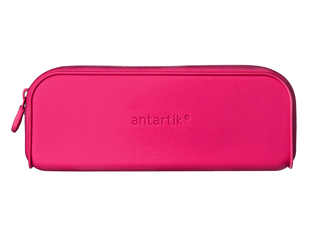 Estuche portatodo antartik prisma silicona soft rectangular 185x50x75 mm rosa fucsia