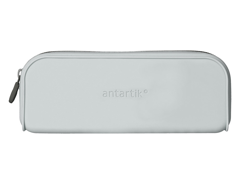 Estuche portatodo antartik prisma silicona soft rectangular 185x50x75 mm gris