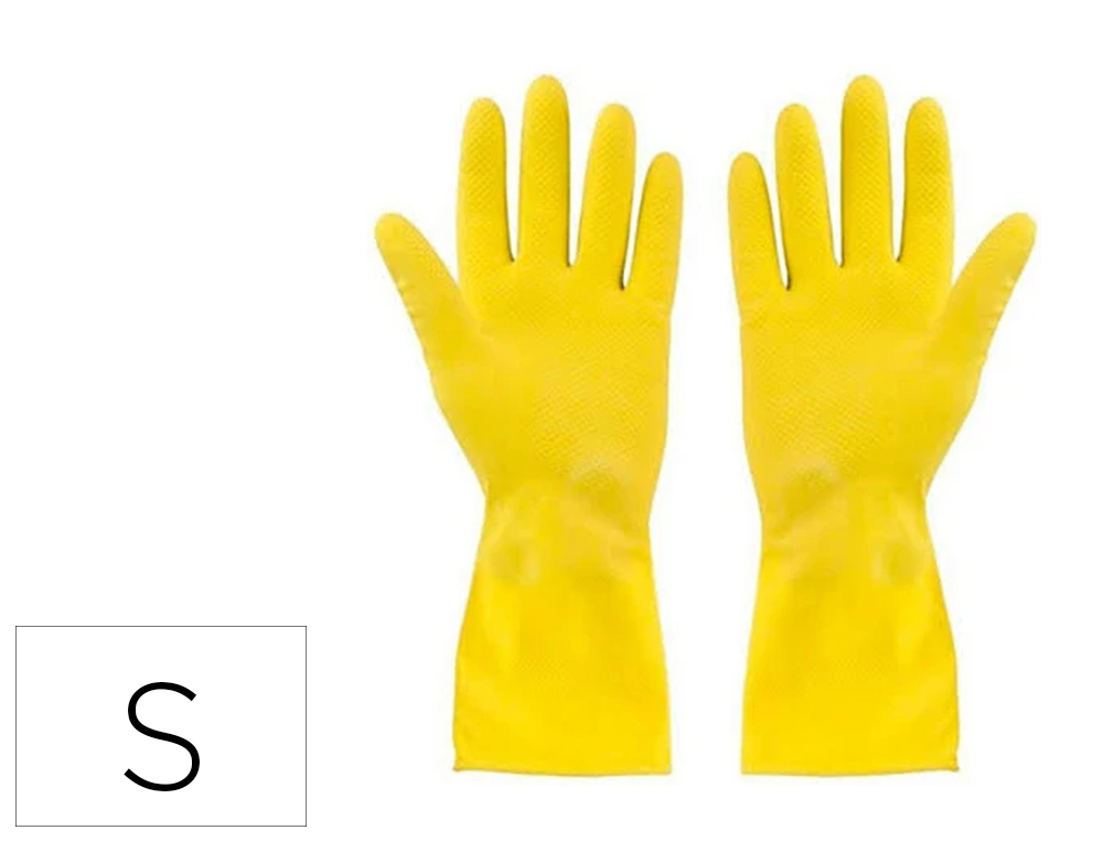 Guantes de latex satinados con relieve anti deslizante sin polvo par talla pequeña