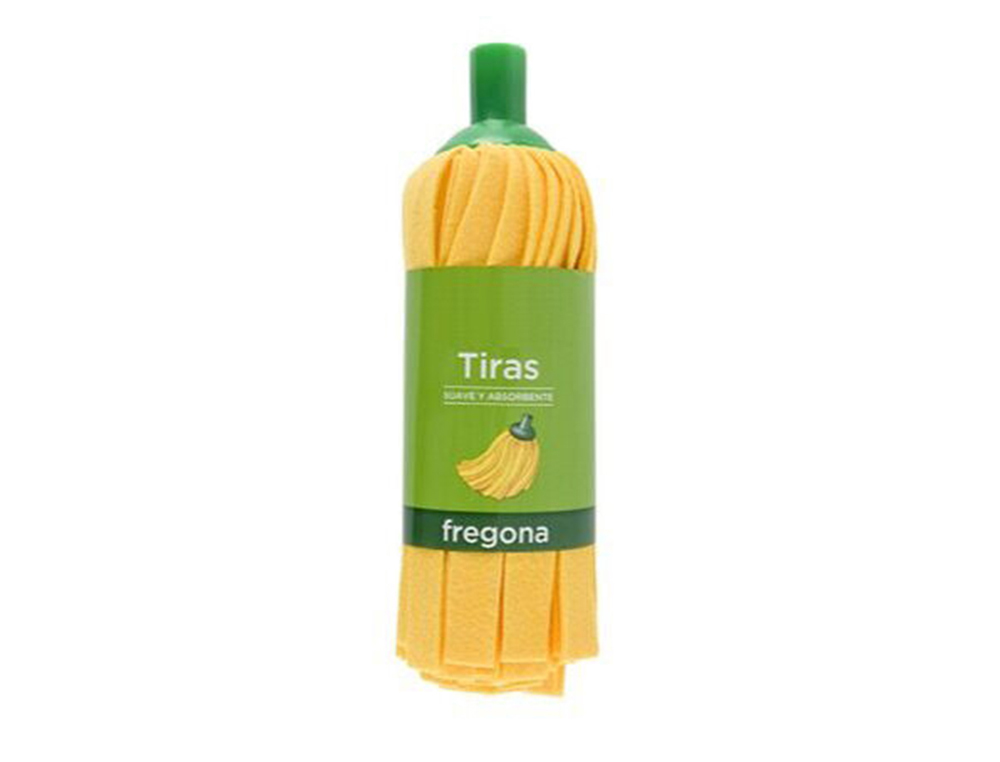 Fregona de tiras amarillas super absorbente uso domestico y profesional