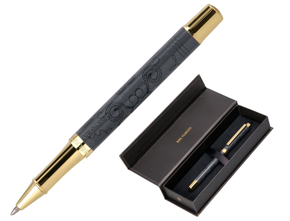 Roller belius wild west aluminio color negro dorado tinta color negro caja de diseño