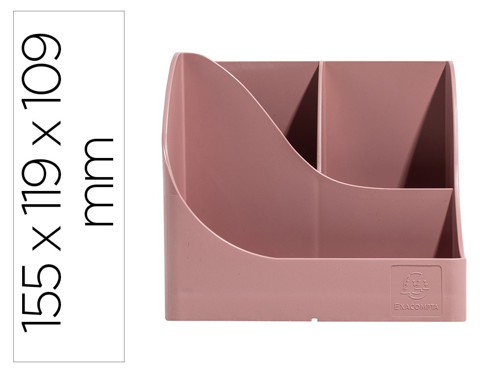 Organizador de sobremesa exacompta skandi color rosa viejo 155x119x109 mm